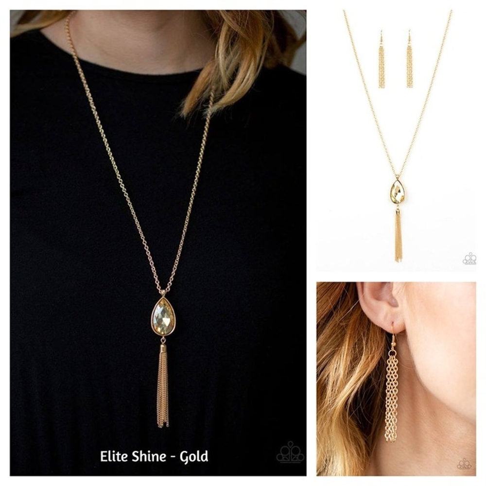 Gold Necklace and Earring Set